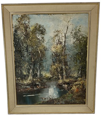 Lot 267 - UNATTRIBUTED; a large oil on canvas, rural...