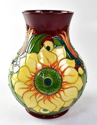 Lot 135 - MOORCROFT; a vase in the 'Inca' design,...