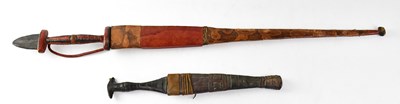 Lot 530 - An African hunting sword with narrow 57cm...