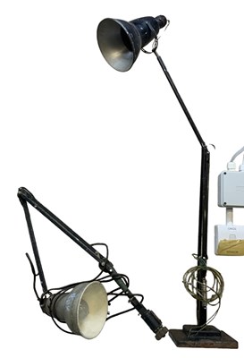 Lot 117 - A vintage black painted Anglepoise lamp and...