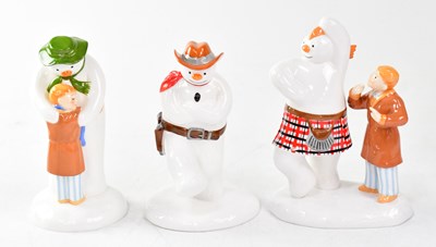 Lot 198 - THE SNOWMAN; three Coalport Characters figures,...