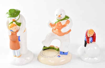 Lot 200 - THE SNOWMAN; three Coalport Characters figures,...