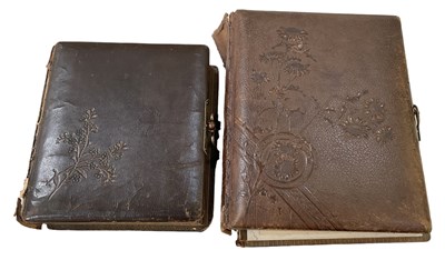 Lot 407 - Two 19th century leather bound photograph albums.