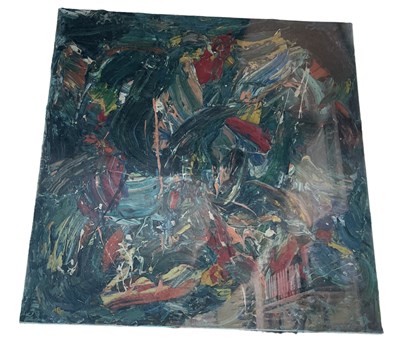 Lot 211 - UNATTRIBUTED; large abstract textured oil on...