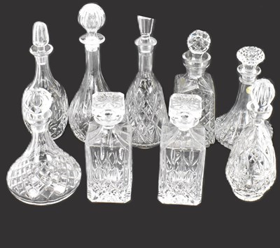 Lot 362 - Nine various pressed glass and lead crystal...