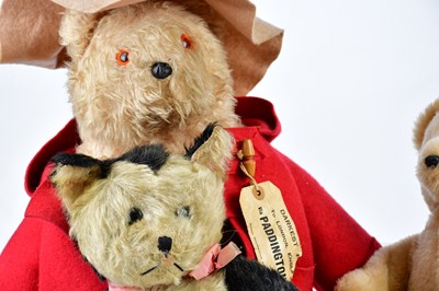 Lot 43 - PADDINGTON; a soft toy bear with blue wellies...