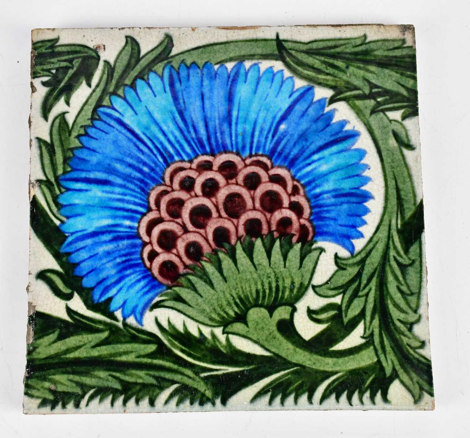WILLIAM DE MORGAN (1839-1917); an Art Pottery tile