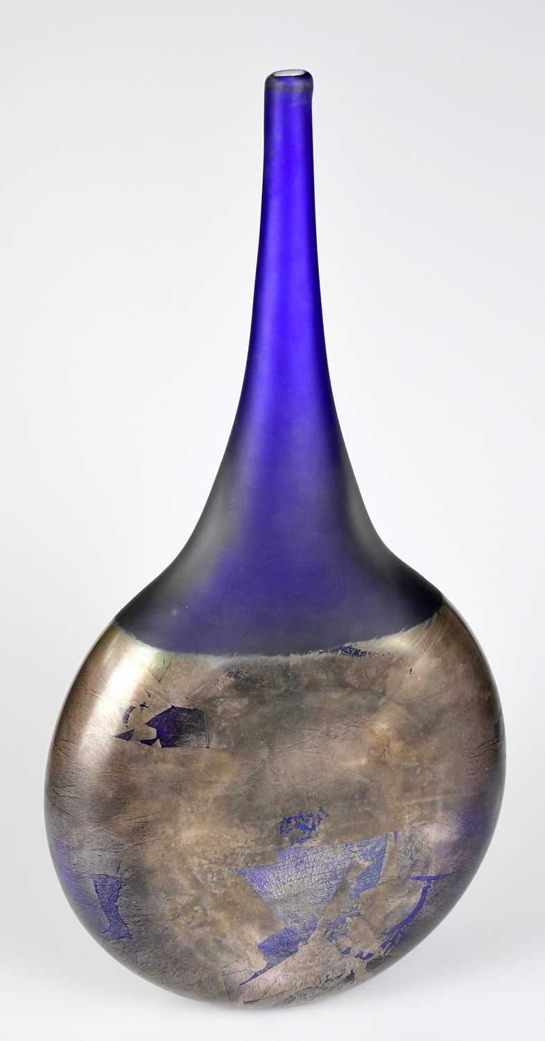 Lot 1443 - ADAM AARONSON; an Art Glass vase of bottle...