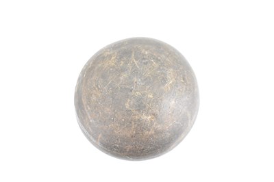 Lot 555 - An antique carved stone shot or canon ball,...