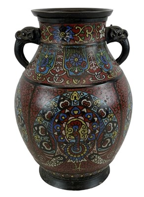 Lot 1120 - A 19th century Chinese cloisonné enamel twin...