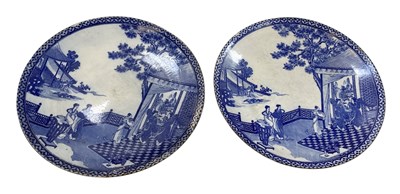 Lot 1043 - A pair of modern Japanese blue and white...