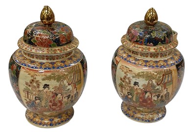 Lot 1178 - A pair of modern Chinese porcelain lidded...