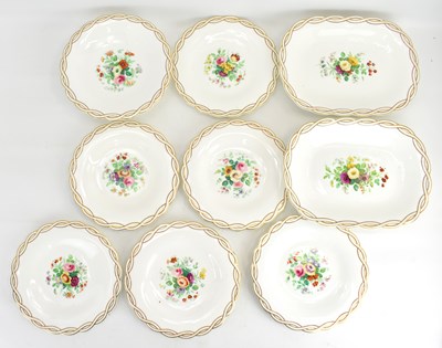 Lot 284 - A Victorian nine-piece part dessert service...