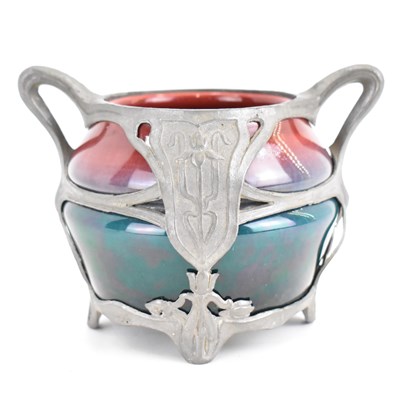 Lot 221 - An Art Nouveau inspired pot with two-tone high...