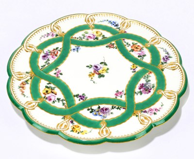 Lot 750 - SEVRES; a late 19th century hand painted tazza...