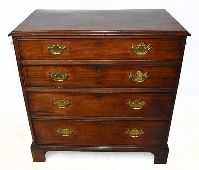 Lot 2764 - An early 19th century mahogany chest of four...