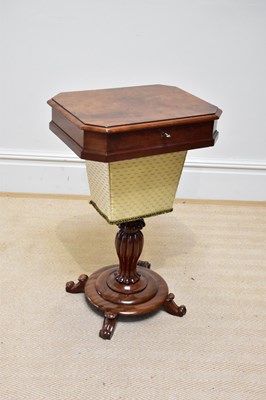 Lot 173 - A William IV mahogany sewing table of shaped...