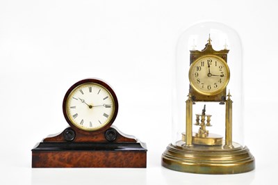 Lot 391 - A Victorian ebonised and walnut drum timepiece,...