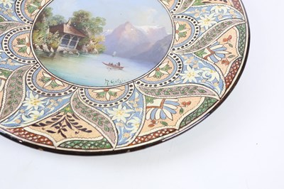 Lot 1440 - THOUNE POTTERY; a hand painted wall plaque...