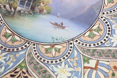 Lot 1440 - THOUNE POTTERY; a hand painted wall plaque...