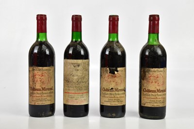 Lot 783 - RED WINE; three bottles of Château Miraval,...