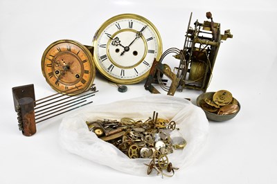 Lot 349 - A collection of clock and watch parts to...