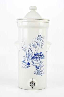 Lot 1400 - A Japanese style lidded water filter, with...