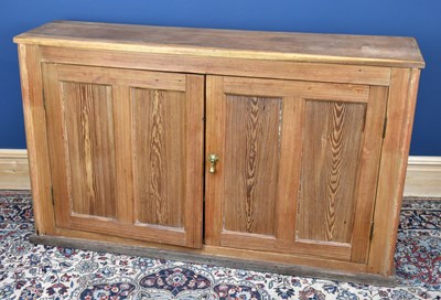 Lot 2972 - A Victorian pitch pine side cabinet, with two...