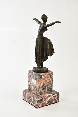 Lot 768 - An Art Deco style bronze figure of dancing...