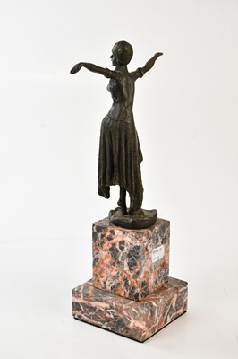 Lot 768 - An Art Deco style bronze figure of dancing...