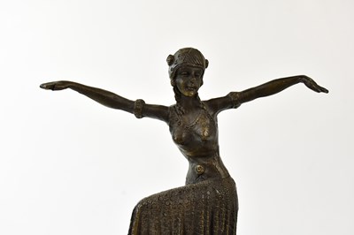 Lot 768 - An Art Deco style bronze figure of dancing...