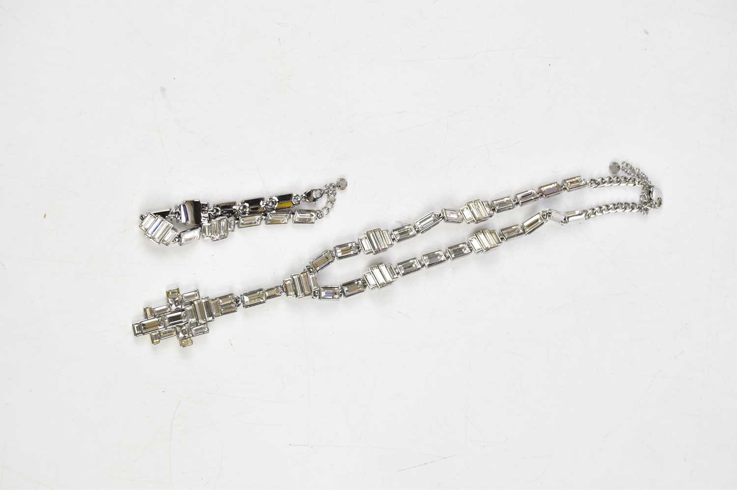 Lot 2546 - BUTLER & WILSON; a matching necklace and...