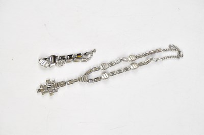 Lot 2546 - BUTLER & WILSON; a matching necklace and...