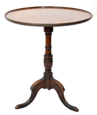 Lot 2994 - A Georgian mahogany tripod table with dished...