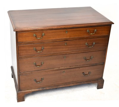 Lot 2800 - An early 19th century mahogany chest, of four...