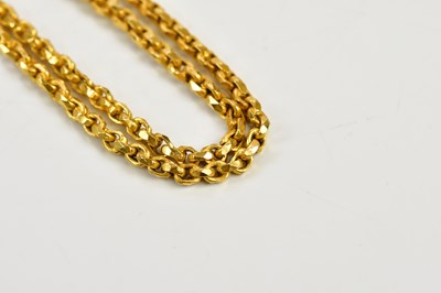 Lot 207 - An Indian yellow metal fancy link chain,...