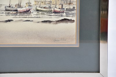 Lot 1807 - GEORGE ALLEN; watercolour, harbour scene,...