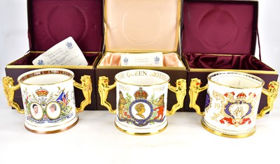 Lot 234 - PARAGON; three boxed large loving cups...