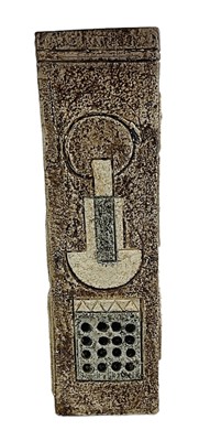 Lot 554 - TROIKA POTTERY; a rectangular vase decorated...