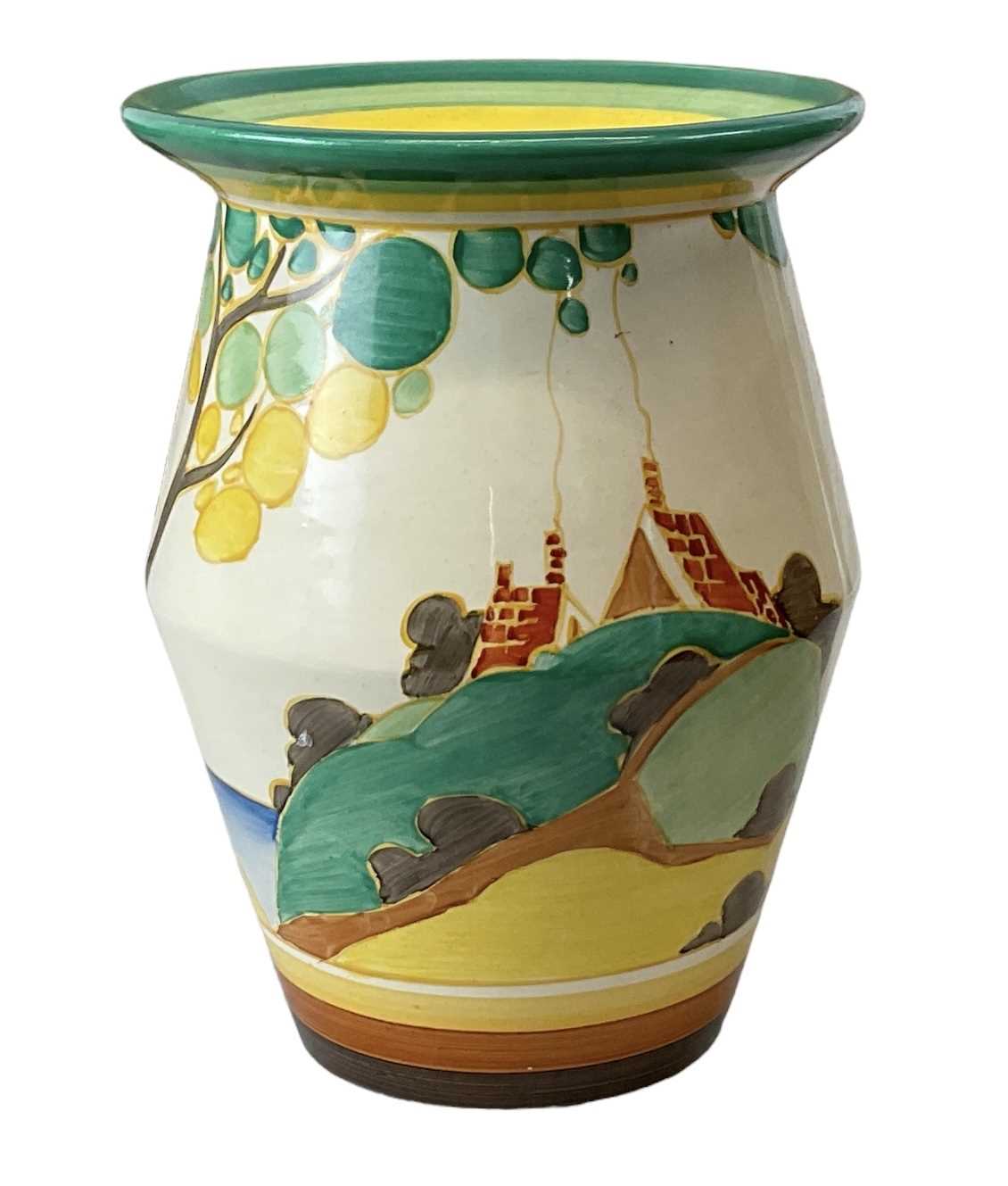 Lot 524 - CLARICE CLIFF; a 'Bizarre' painted vase