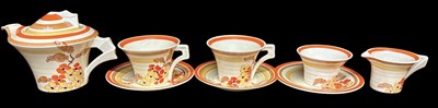 Lot 525 - CLARICE CLIFF; a tea for two tea service...