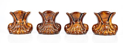 Lot 1438 - Two pairs of 19th century treacle glaze...