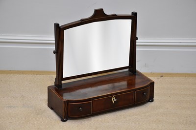 Lot 206 - A William IV inlaid mahogany toilet mirror,...