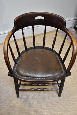 Lot 30 - An early 20th century stained oak and beech...