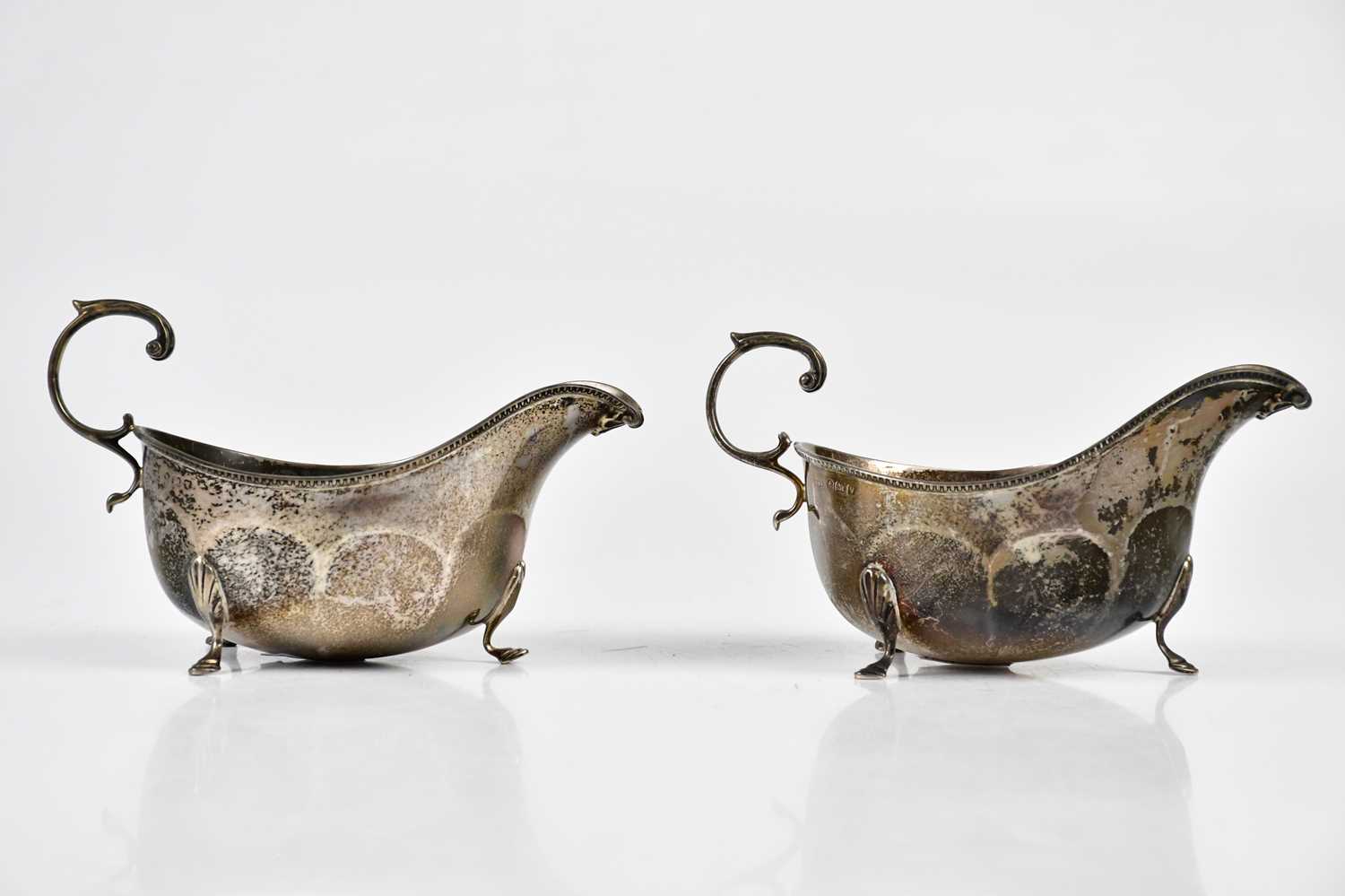 Lot 2087 - BARNSLEY & CO; a pair of George V hallmarked...