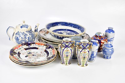 Lot 1489 - MASONS; a 19th century ironstone china meat...