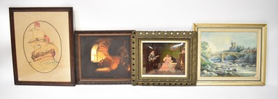 Lot 755 - A small quantity of pictures and prints to...