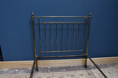 Lot 1631 - A Victorian brass double bedstead.