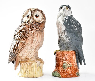 Lot 128 - GLENEAGLES; a tawny owl ceramic decanter for...