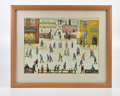 Lot 1685 - RICHARD JAMES; watercolour, street scene,...